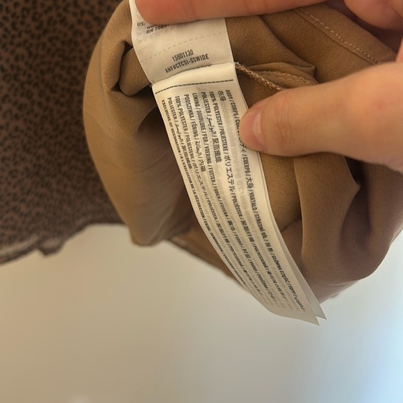 Abercrombie & Fitch Cheetah Print Wrap Dress XS Mini Flutter Sleeve vintage - Picture 9 of 10